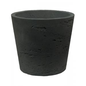 Pottery Pots Mini Bucket XXS - Bloempot/Vaas - H9 x Ø10,5 cm - Zwart/Grijs Washed - Ruw - Fiberclay